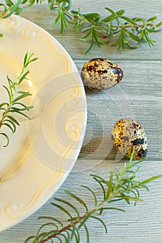 Quail\'s eggs as Easter decorations