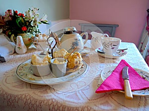 Quaint British Cream Tea Service