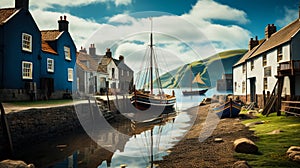 Quaint Fishing Village on the British Coast