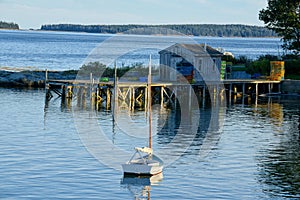 Quaint fishing village in Maine