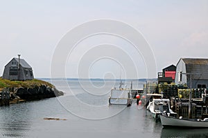 This quaint fishing village sits on an inlet.