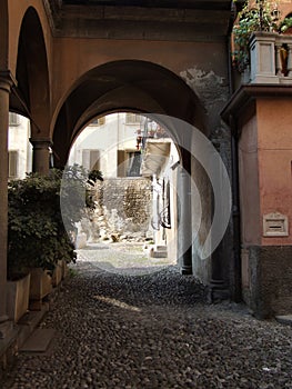 Quaint Italian town alley