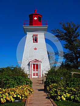 Quaint lighthouse Prince Edward Island Canada