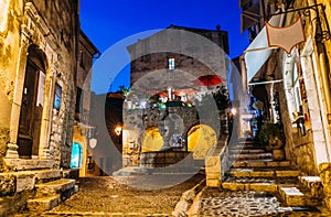 Quaint medieval village of St. Paul de Vence in Cote d`Azur, France