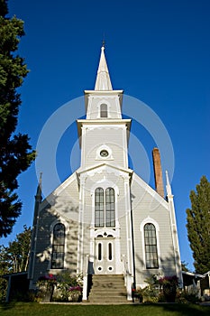 Quaint popular small wedding church photo