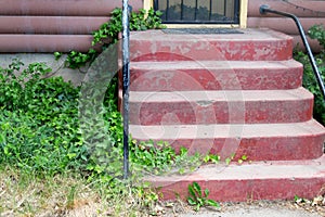 Quaint residence, front entry steps photo