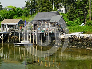 Quaint Small new england lobsterman village