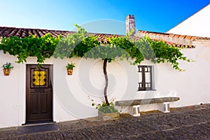 Travel Portugal, Small White House, Monsaraz Quaint Village photo