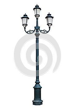 A quaint street lamp