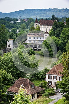 Quaint town in the Nouvelle Aquitaine region of SW France photo