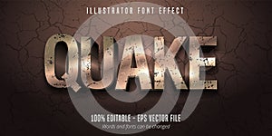 Quake 3D style editable font effect photo