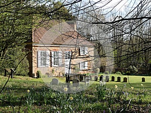 Quaker friends meeting house at Jordans. The burial place of William Penn, founder of the Province of Pennsylvania.