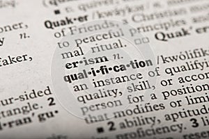 Qualification in a Dictionary