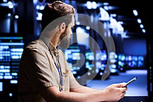 Computer scientist solving server issues