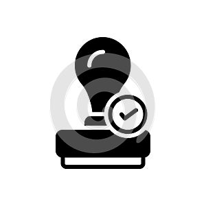 Black solid icon for Qualify, certify and enable photo