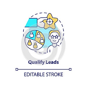 Qualify leads concept icon