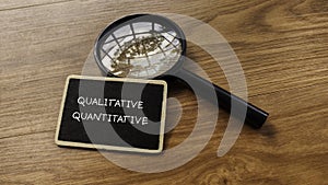 Qualitative and Quantitative Research with Magnifying Glass