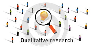 Qualitative research method statistics survey get data from market research analysis