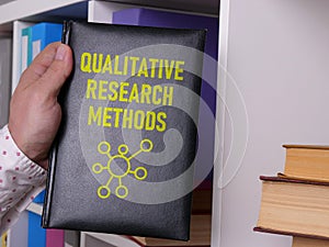 Qualitative research methods are shown using the text