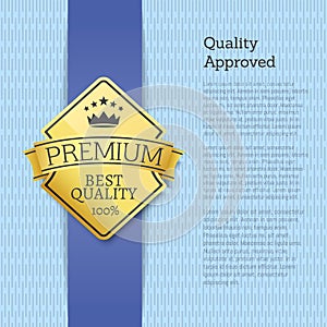 Quality Approved Premium Gold Label Emblem Sticker