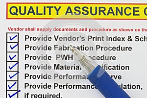 Quality assurance photo