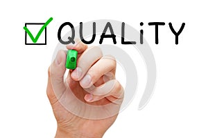Quality Assurance Green Check Mark Concept