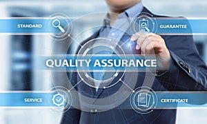 Quality Assurance Service Guarantee Standard Internet Business Technology Concept