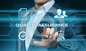 Quality Assurance Service Guarantee Standard Internet Business Technology Concept photo