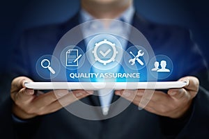 Quality Assurance Service Guarantee Standard Internet Business Technology Concept photo