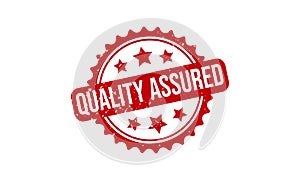 Quality Assured Rubber Stamp. Quality Assured Grunge Stamp Seal Vector Illustration