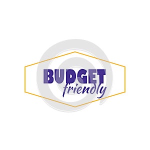 Quality badge budget friendly. Vector illustration isolated icon saver