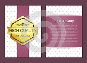 100 Quality Best Award Golden Offer Premium Label