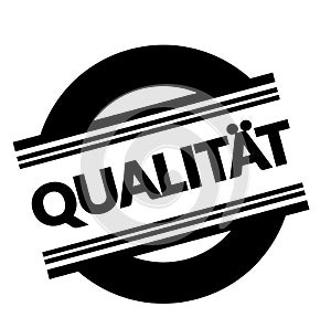 Quality stamp on white