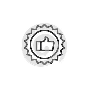 Quality certificate outline icon