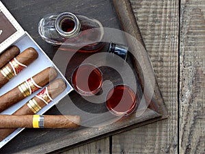 Quality cigars and cognac