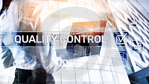 Quality control and assurance. Standardisation. Guarantee. Standards. Business and technology concept.