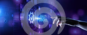 Quality control assurance standards certification business technology concept