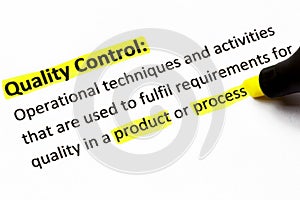 Quality Control Definition