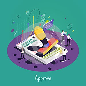 Quality Control Isometric Background