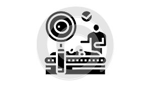 quality control olive production glyph icon animation