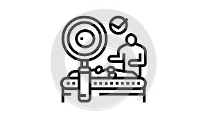 quality control olive production line icon animation