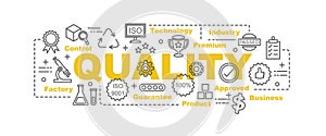 Quality control vector banner