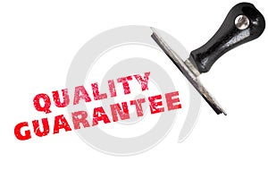 Quality guarantee stamp text photo
