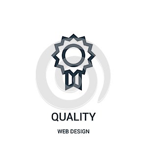 quality icon vector from web design collection. Thin line quality outline icon vector illustration