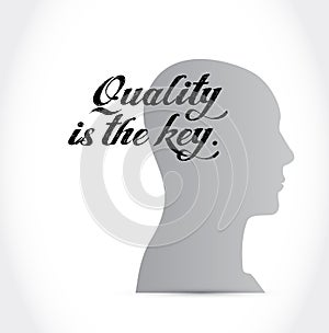 quality is the key mind sign concept