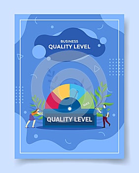 Quality level concept for template of banners, flyer, books, and magazine cover