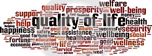 Quality of life word cloud