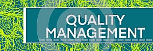 Quality Management Green Turquoise Random Abstract Texture Text Horizontal