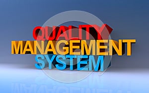quality management system on blue
