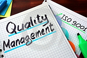 Quality Management System QMS. photo